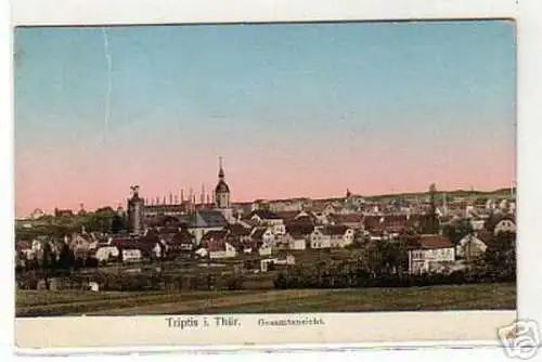 13145 Ak Triptis in Thüringen Gesamtansicht 1922