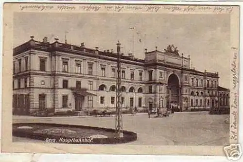 02196 Ak Gera Hauptbahnhof 1953