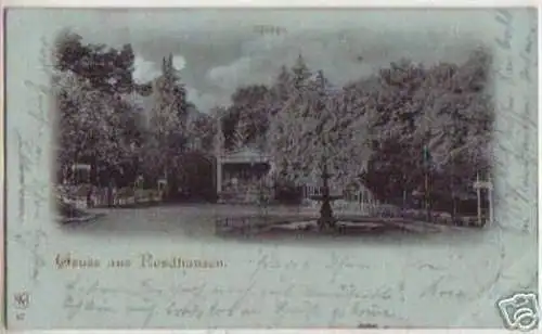 10477 Mondscheinkarte Gruß aus Nordhausen 1900