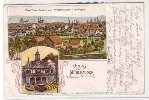 54981 Mehrbild Ak Gruß aus Mühlhausen in Thüringen 1902