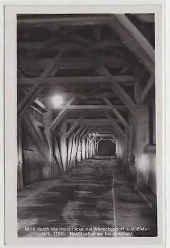 19509 Ak Holzbrücke bei Wünschendorf a.d. Elster um 1940