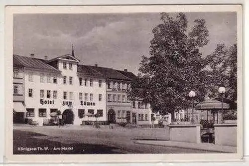 44495 Ak Königsee Thüringen Hotel zum Löwen 1957