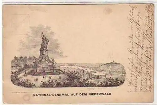 37905 Ak National Denkmal auf dem Niederwald 1905