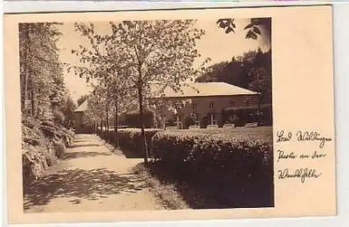 37946 Ak Bad Wildungen Partie an der Wandelhalle um1940