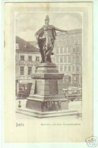 14148 Ak Berlin Alexanderplatz Statue Berolina 1906