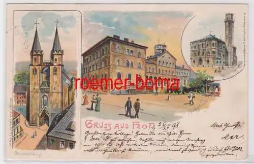 84354 Ak Gruss aus Hof 1898