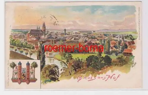 83791 Künstler Ak Gruss aus Hof 1899