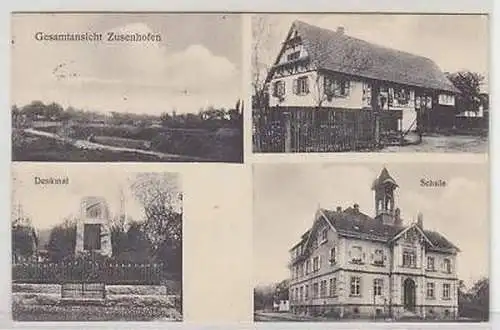 43490 Mehrbild Ak Zusenhofen Schule usw. 1943