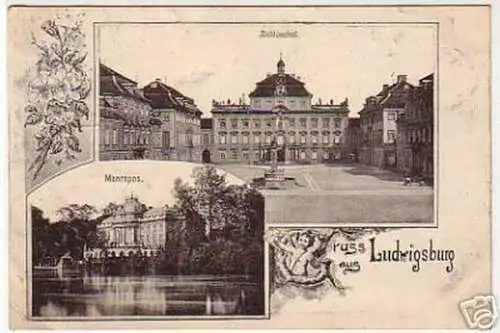 07969 Mehrbild Ak Gruss aus Ludwigsburg 1908