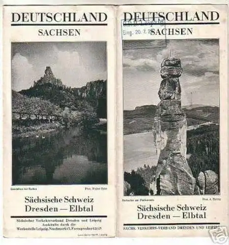 Reise Prospekt Deutschland Sachsen Elbtal usw. 1928