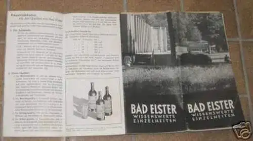 Reise Prospekt Bad Elster Wissenswerte Einzelheiten1938