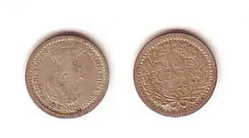 10 Cents Silber Münze Niederlande 1918