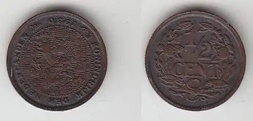 1/2 Cent Kupfer Münze Niederlande 1930