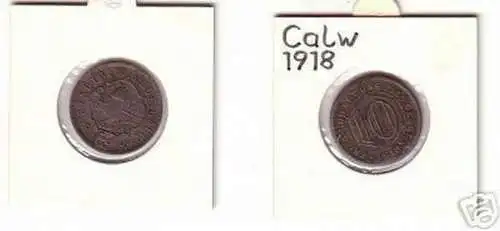 10 Pfennig Münze Notgeld Stadtgemeinde Calw 1918