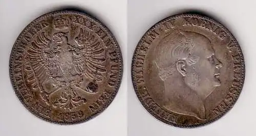 1 Vereinstaler Silber Münze Preussen 1859 A Friedrich Wilhelm IV (100790)