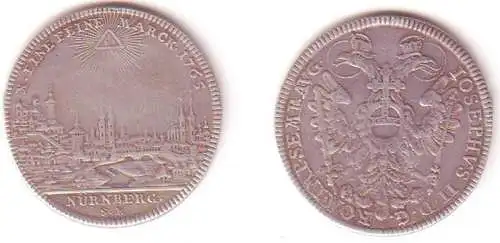 1 Taler Silber Münze Nürnberg Stadtansicht 1768 (MU0892)