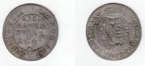 1/12 Taler Silber Münze Sachsen 1693