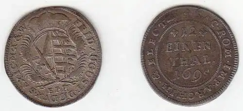 1/12 Taler Silber Münze Sachsen 1695 E.P.H.