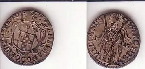 1 Schilling Billon Münze Bistum Würzburg 1747