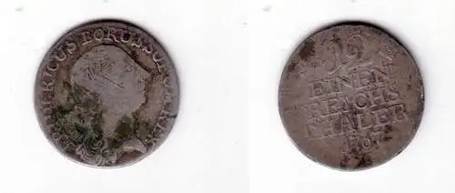 1/12 Taler Silber Münze Preussen 1767 (107968)