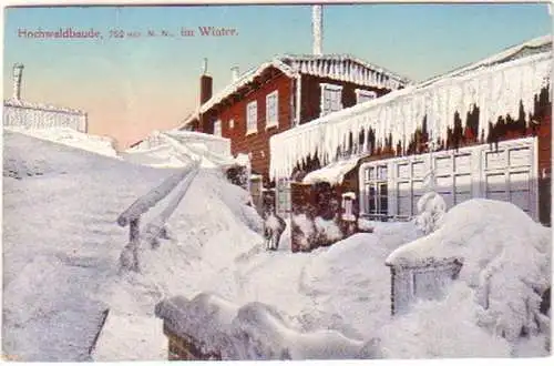 19665 Feldpost Ak Hochwaldbaude im Winter 1916