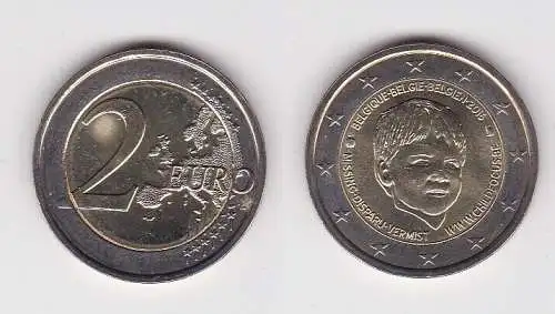 2 Euro Bi-Metall Münze Belgien Child Focus 2016 Stgl. (167022)