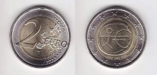 2 Euro Bi-Metall Münze Portugal 2009 europäische Währungsunion EMU (161933)