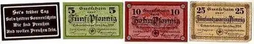 4 Banknoten Notgeld Stadt Eckartsberga 1920