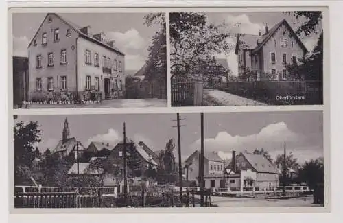 53577 Mehrbild Ak Hartmannsdorf b Kirchberg - Restaurant, Oberförsterei, Panoram