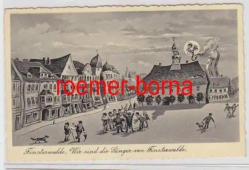 77662 Humor Ak Finsterwalde "Wir sind die Sänger von Finsterwalde" 1935