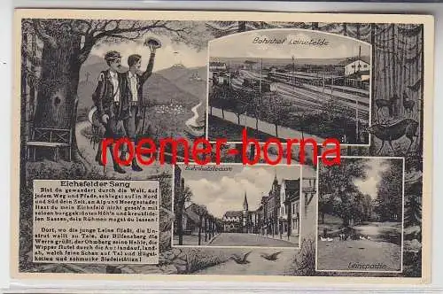 05902 Mehrbild Ak Leinefelde Bahnhof, Bahnhofstrasse, Leinepartie um 1920