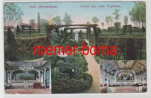 77189 Ak Park Herrenhaide Partie aus dem Irrgarten, Silbersaal, Ballsaal 1911