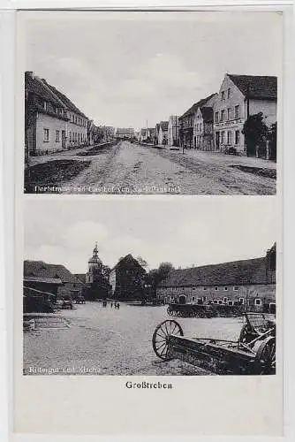 41745 Mehrbild Ak Großtreben Gasthof, Rittergut und Kirche 1939