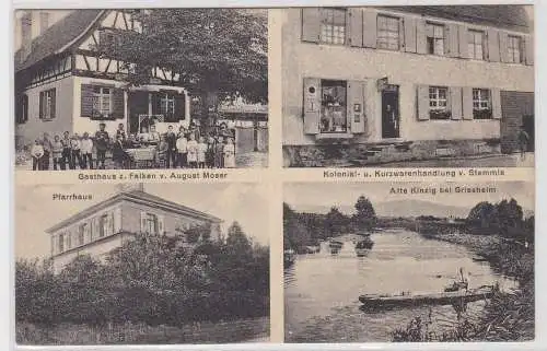 55956 Mehrbild Ak Gruss aus Griesheim Gasthaus z. Falken, Pfarrhaus, Alte Kinzig