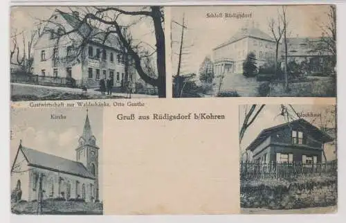 99549 AK Gruß aus Rüdigsdorf b. Kohren - Gastwirtschaft zur Waldschänke, Schloß