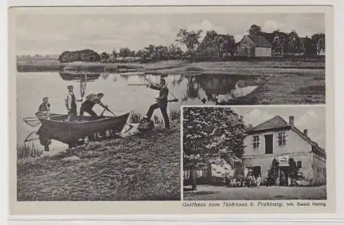 99683 AK Gasthaus zum Teichhaus bei Frohburg, Inh. Ewald Heinig, Teichpartie