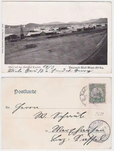 902065 Ak Bahnhof Karibib Deutsch Süd-Westafrika Namibia Stempel Karibib 1909