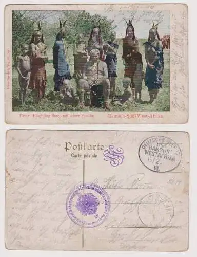 902059 Ak Hereros Deutsch Süd-Westafrika Namibia Stempel Seepost Westafrika