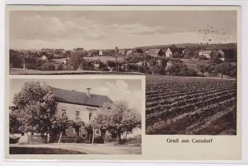 900561 AK Gruß aus Carsdorf - Restauration, Gastwirtschaft, Fleischerei 1932