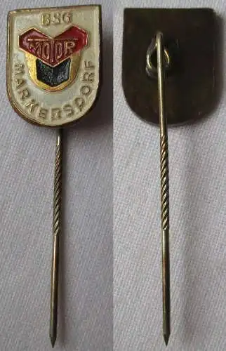 DDR Sport Anstecknadel Mitgliedsabzeichen BSG Motor Markersdorf (145934)