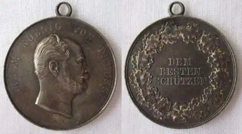 Silber Medaille Wilhelm König von Preussen "Dem besten Schützen" (163111)