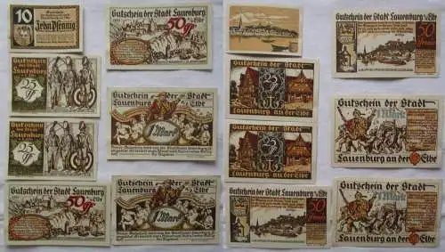 7 Banknoten Notgeld Stadt Lauenburg a.d.Elbe ohne Datum (106704)