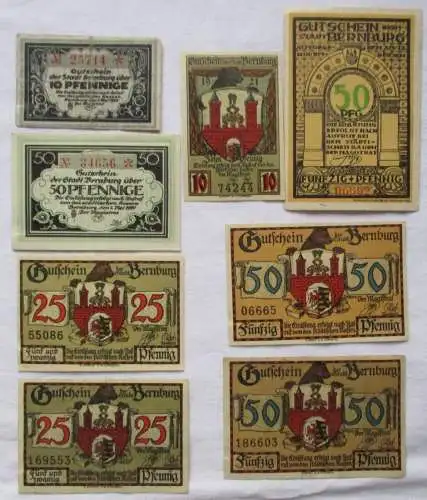 7 x Banknoten Notgeld Stadt Bernburg um 1921 (100307)