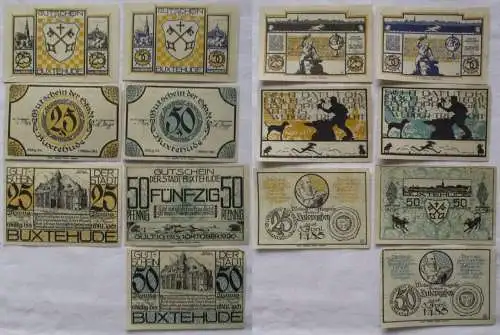 7 Banknoten Notgeld Buxtehude 1920/1921 (103301)