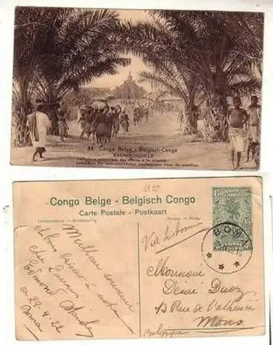 44566 Seltene Ganzsachen Ak Belgisch Congo Baudouinville 1922