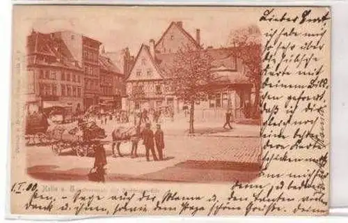 47409 Ak Halle a.S. Promenade & Geiststraßen Ecke 1900