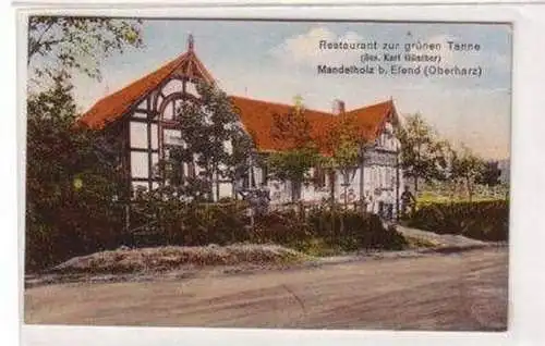 48912 Ak Mandelholz b. Elend Oberharz Restaurant 1918