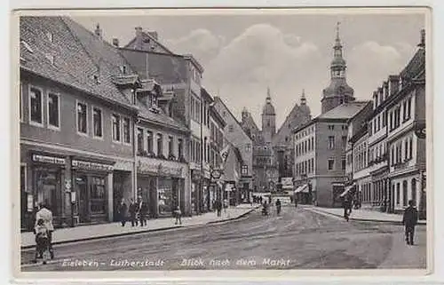 42118 Ak Lutherstadt Eisleben Blick nach dem Markt 1932