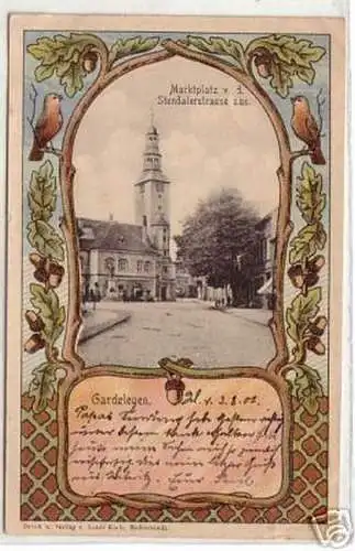 04152 Ak Gardelegen Marktplatz v.d. Stendalerstraße1902