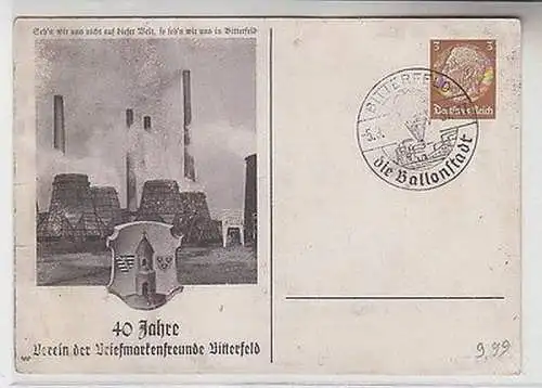 66711 Gansachen Ak 40 Jahre Verein der Briefmarkenfreunde Bitterfeld 1937